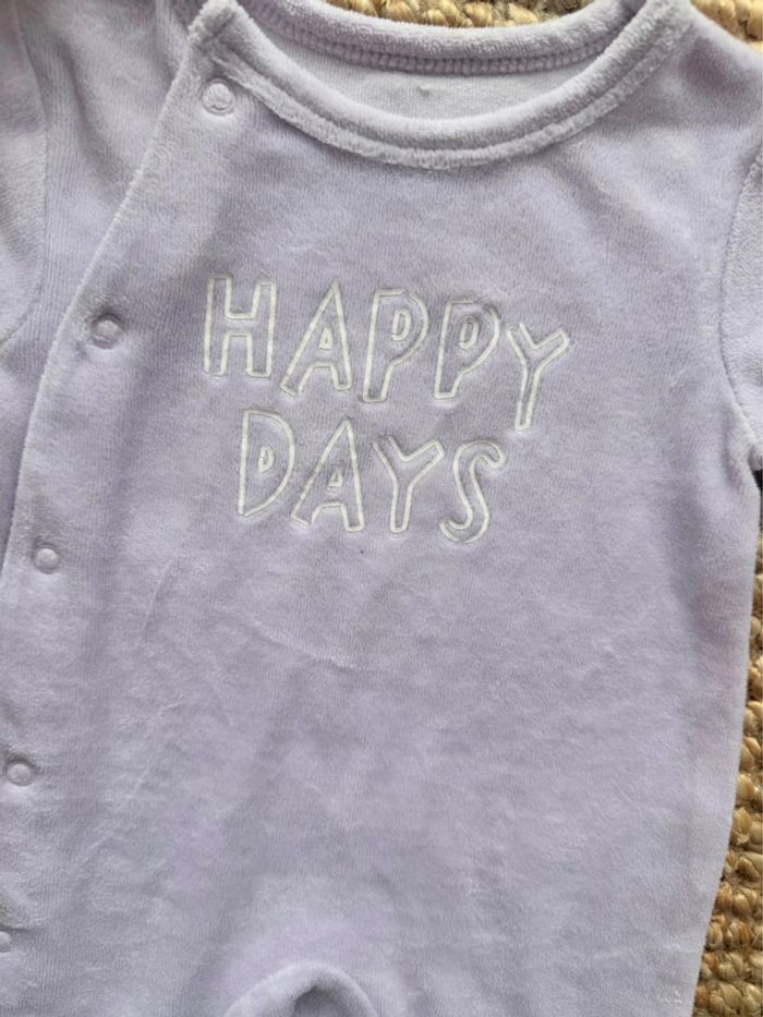 Pyjama velours Tex 1mois / 54cm - photo numéro 2