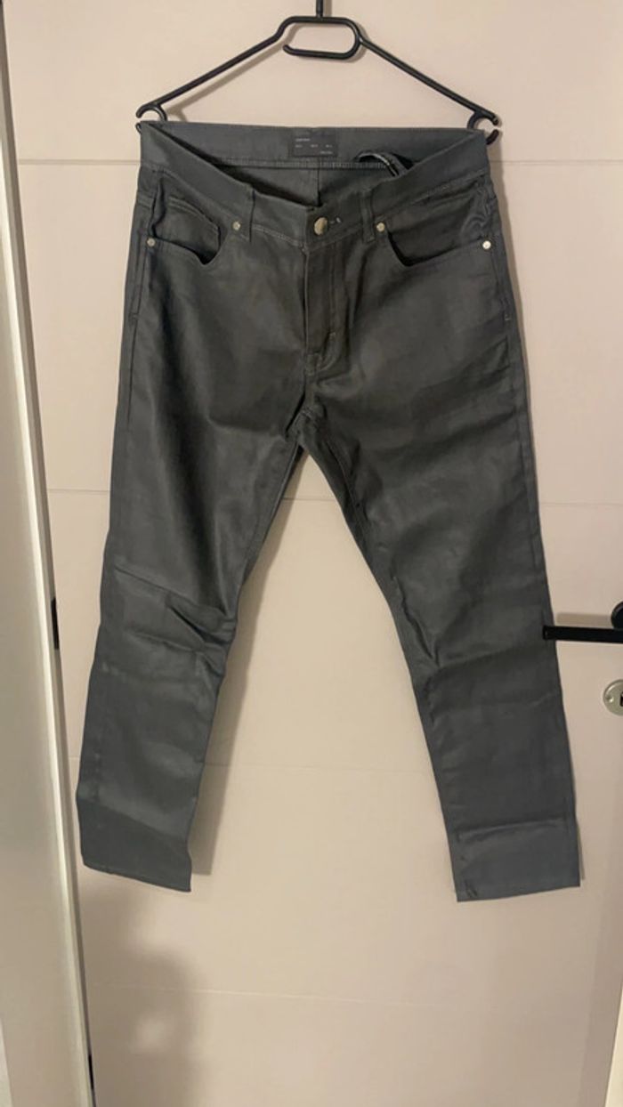 Jeans Zara gris métallisé – Taille L – Neuf