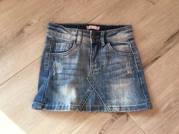 Jupe en jean délavée