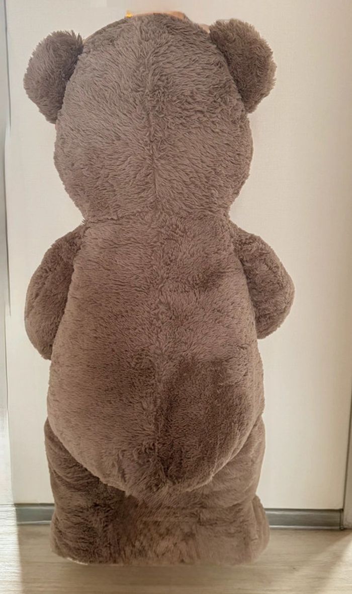 Ours peluche Charlie géante couleur gris - photo numéro 3