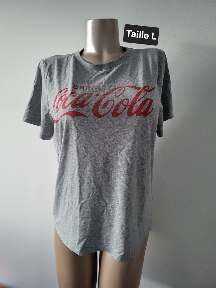 T shirt coca cola gris