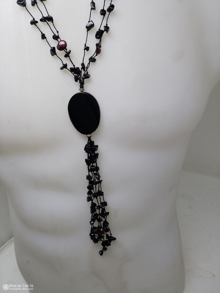 Superbe collier ce soir élégant et chic un onyx - photo numéro 3