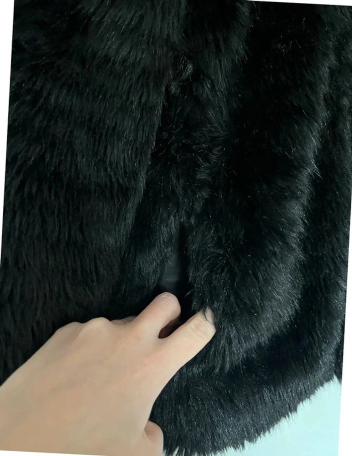 Veste en fausse fourrure noire - Pimkie - XS - photo numéro 5