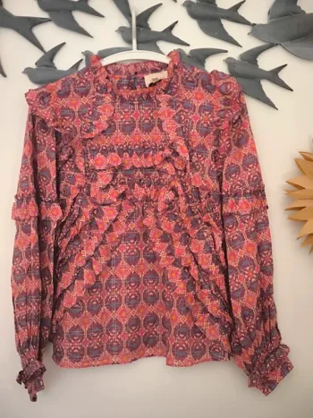 Blouse Sezane a volants imprimé 34