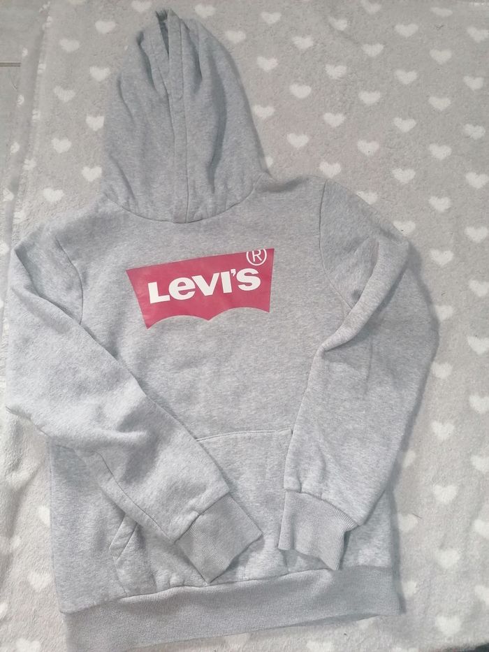 Lot 2 pulls sweat-shirts à capuche 🩶🖤 sweat-shirt à capuche Levi's garçon 14 ans - photo numéro 2