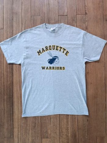 T-shirt vintage 90's rare Marquette Warrior L