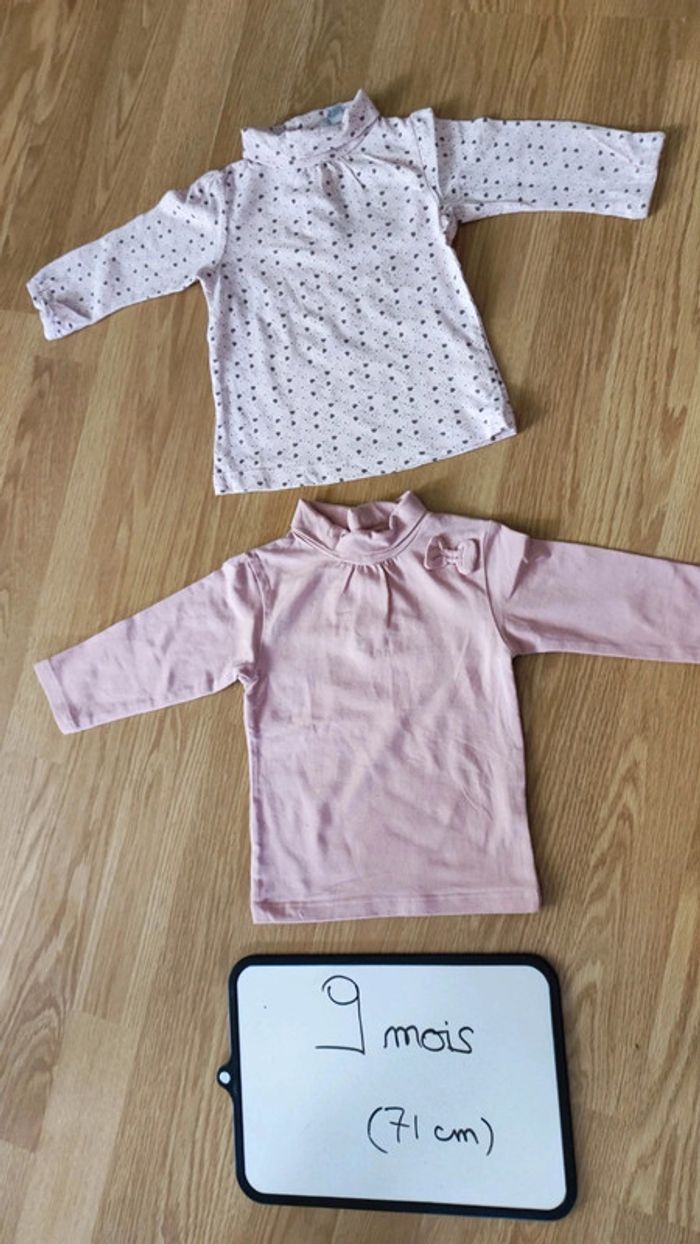 2 sous pull taille 9 mois