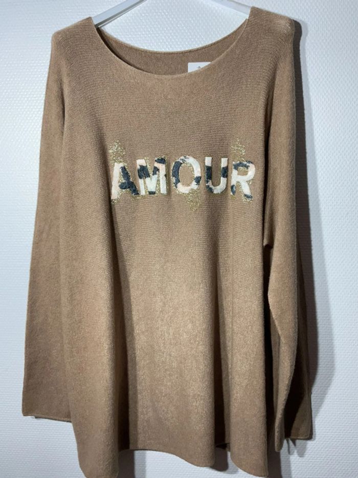 Pull « amour » femme taille unique (44-52)- vivichy - neuf avec étiquette