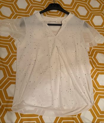 Blouse blanche et doré