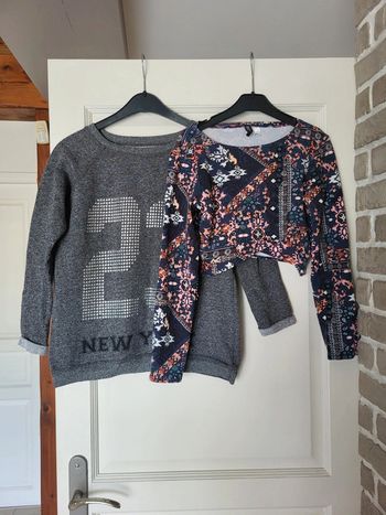 Lot de 2 vêtements pour ado : 1 sweat et 1 crop top