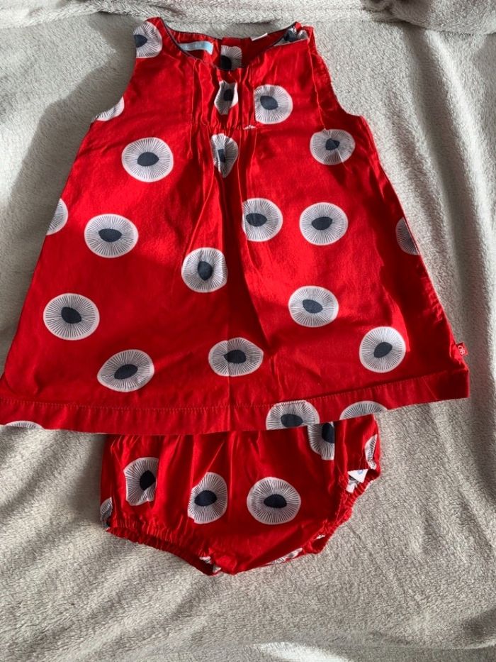 Ensemble robe +culotte bébé fille