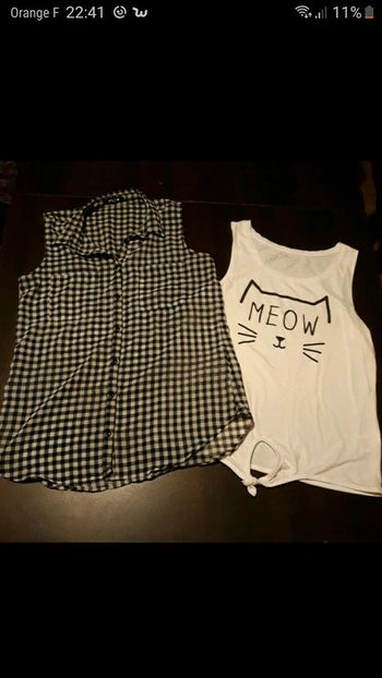 Lot 2 hauts taille S