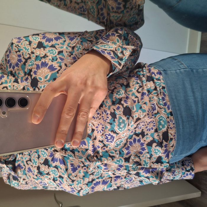 Chemise à motif floral multicolore pour femme - à maches longues - Taille S - NEUF - photo numéro 5