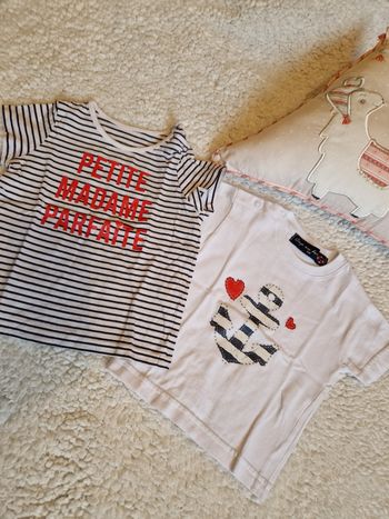 Lot t shirt 12 mois