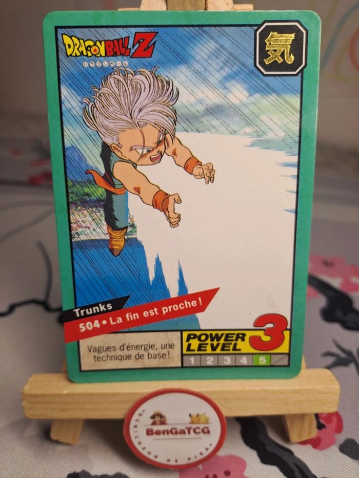 Carte Trunks 504 La fin est proche ! Dragon Ball Z Cardass Bandai 1996 Le Grand Combat Fr