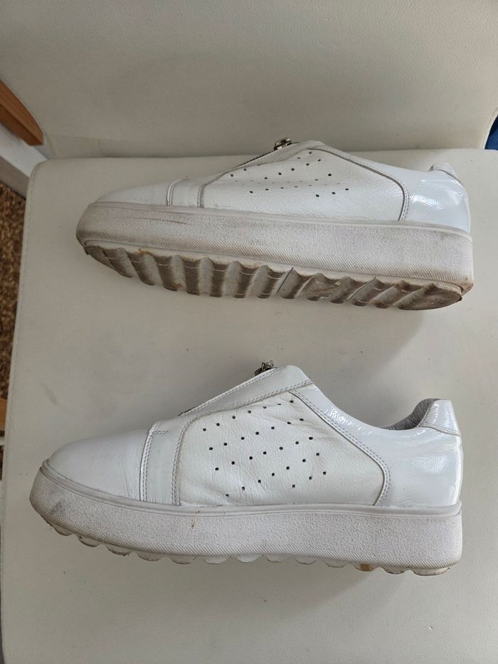 Baskets en cuir blanc Manet P 40.5 - photo numéro 4
