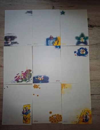 Ancienne feuilles de papiers à lettres Diddl