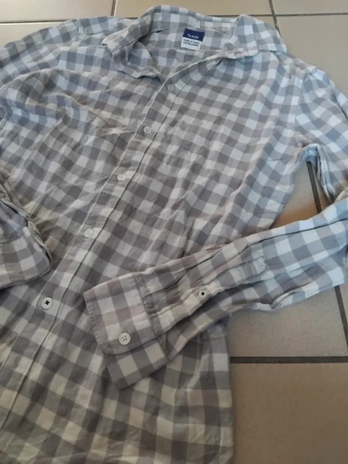 Chemise à carreaux mixte - photo numéro 2