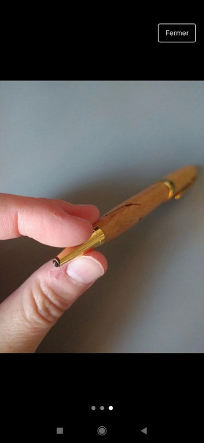 Stylo en bois boissellerie du hérisson artisanal - photo numéro 3