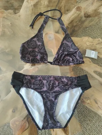 Maillot de bain 2 pièces Livia Monte Carlo noir violet