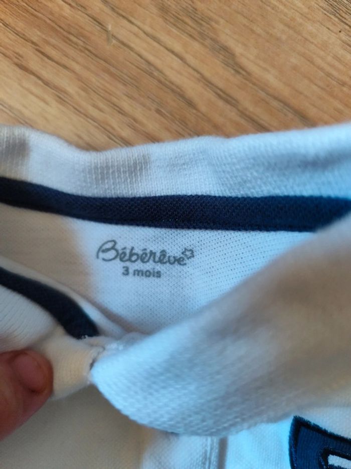 Polo blanc 3 mois Bébéreve - photo numéro 3