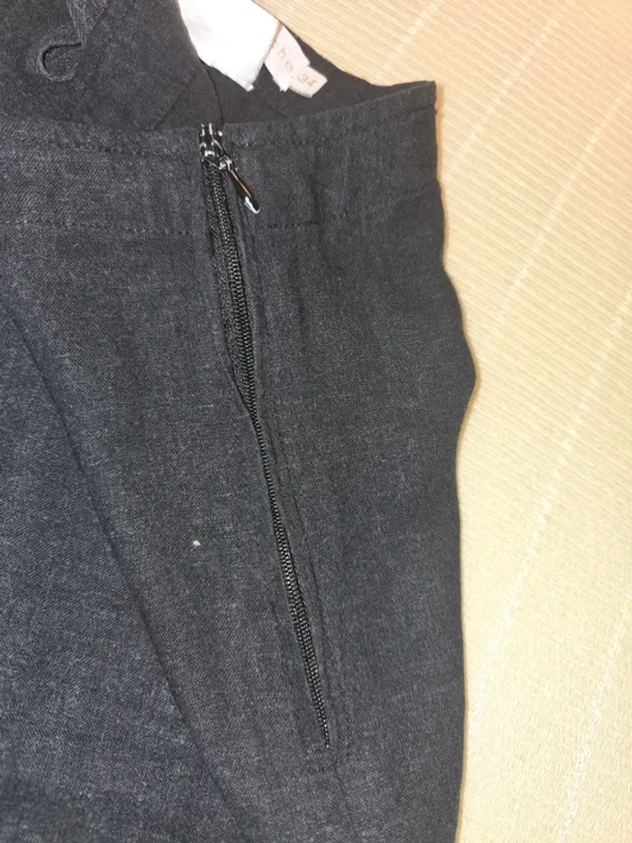 Pantalon lin noir femme taille 34 cache cache - photo numéro 3