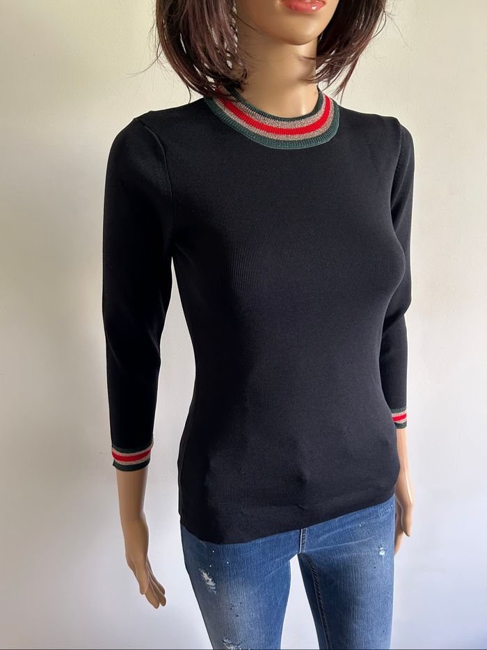 Pull noir et pailleté Morgan taille XS jamais porté - photo numéro 2
