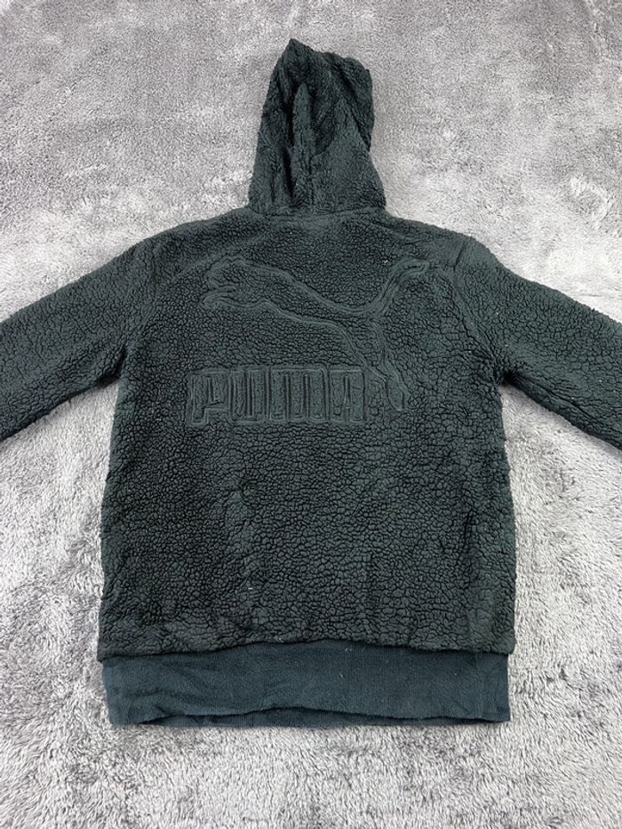 Pull sweat à capuche polaire Puma noir avec logo brodé Taille XS - photo numéro 2