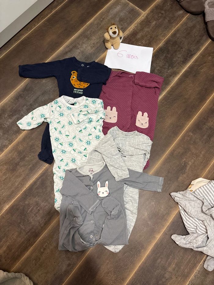 Lot de 5 pyjamas légers 6 mois