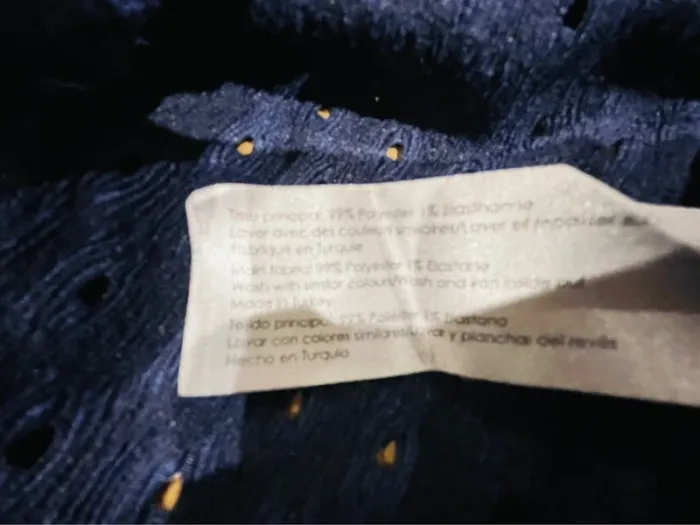 Blouse ajourée Bréal bleue marine - photo numéro 5