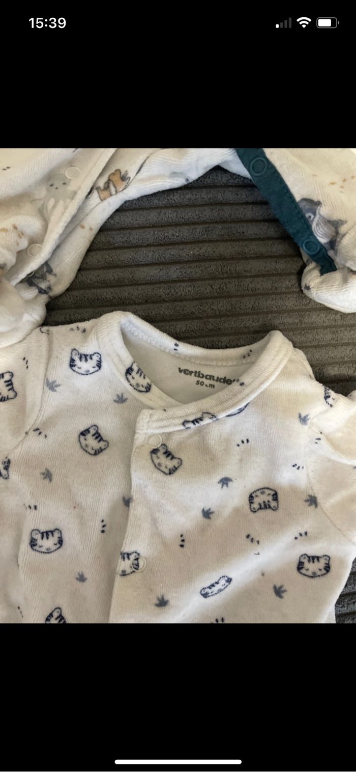 Lot 2 pyjamas tallle naissance - photo numéro 3