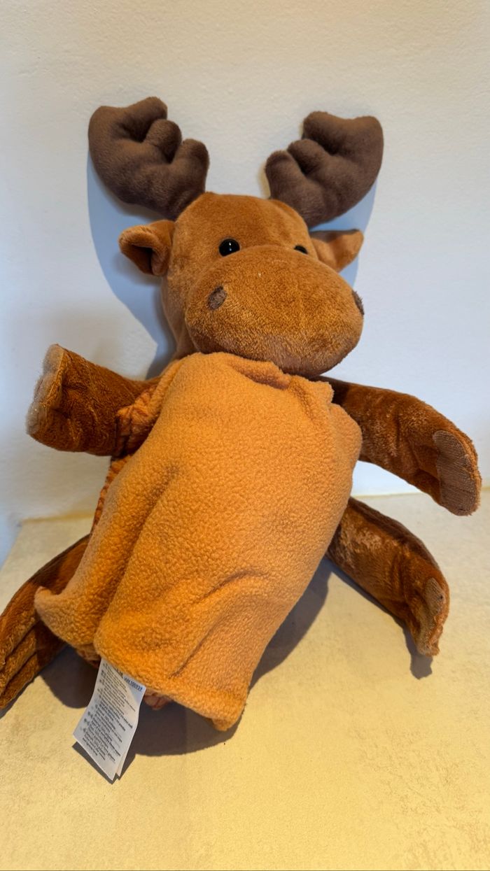 Grande Peluche cerf lupilu  avec couverture - photo numéro 3