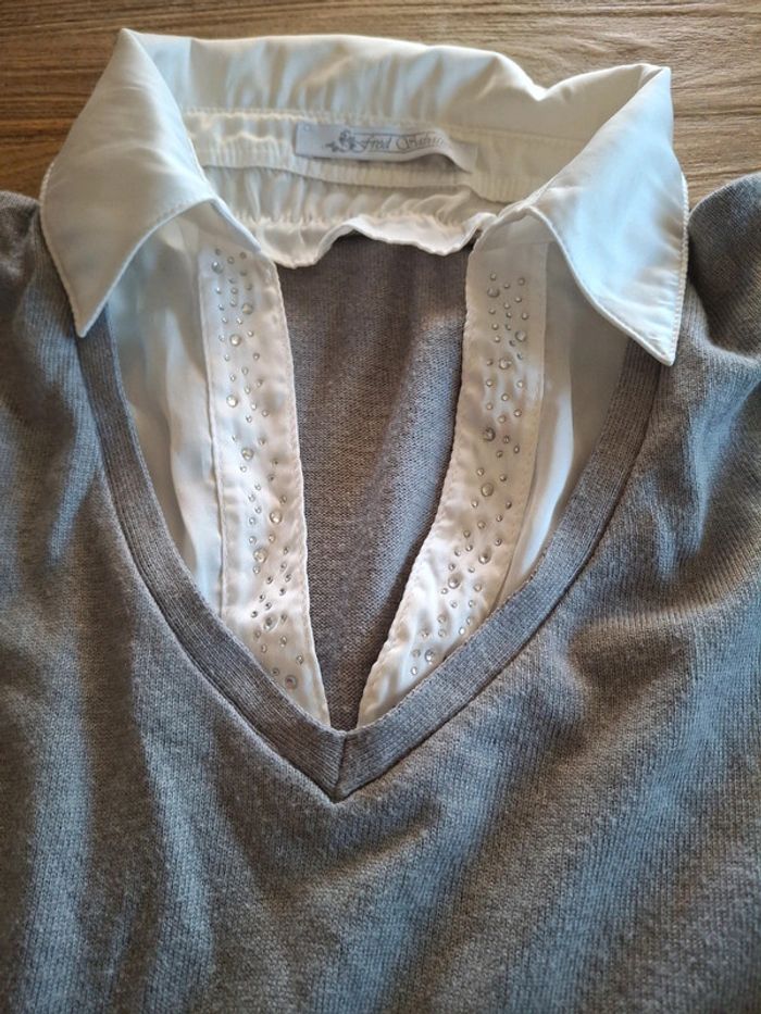 Pull effet chemise - photo numéro 4