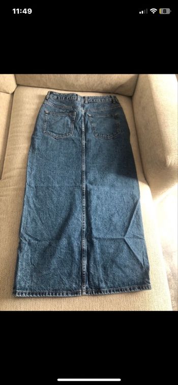 Longue jupe en jean 