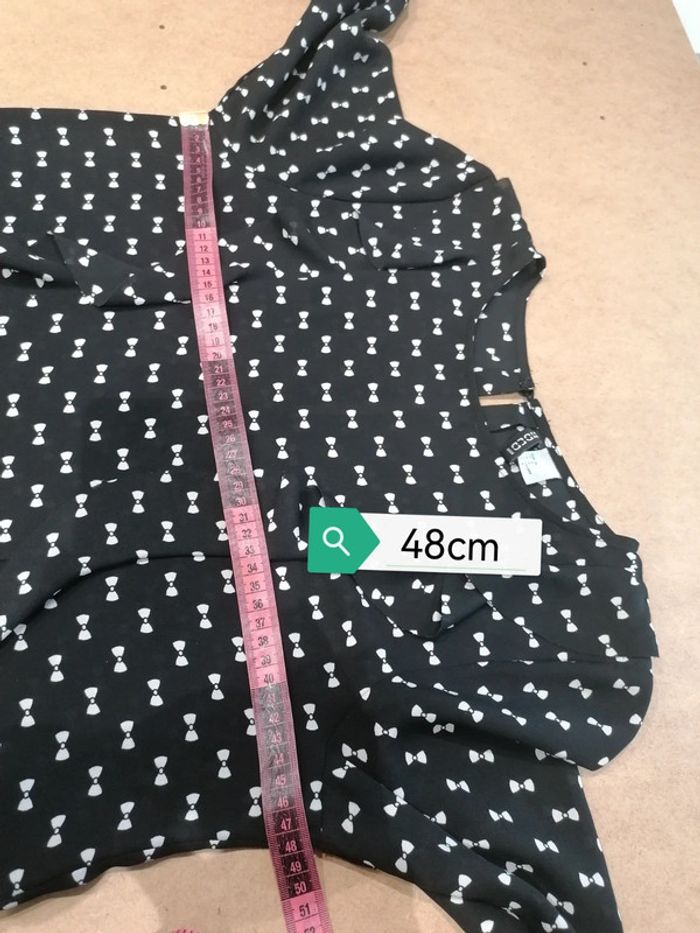 Blouse noire noeud blanc Divided H&M S - photo numéro 13