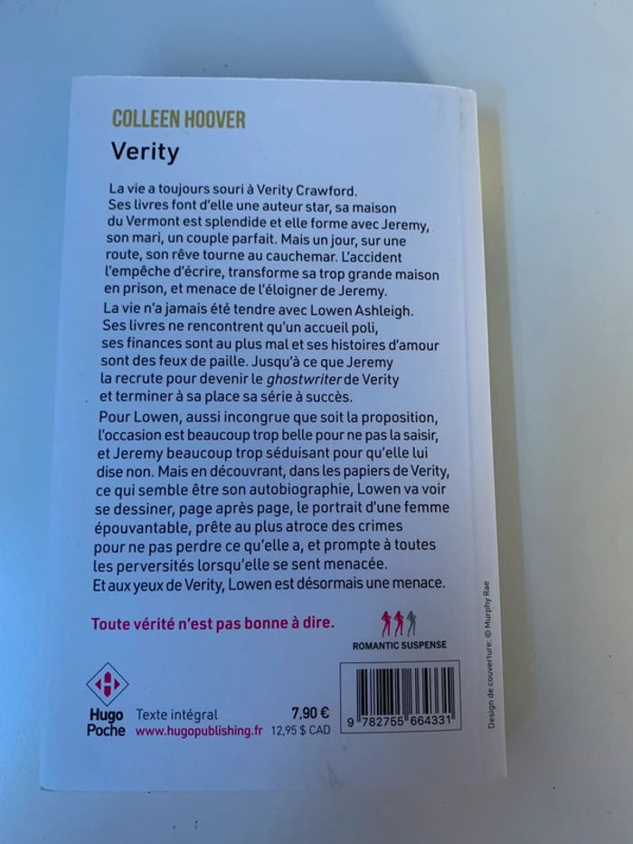 Verity - Colleen Hoover - photo numéro 2