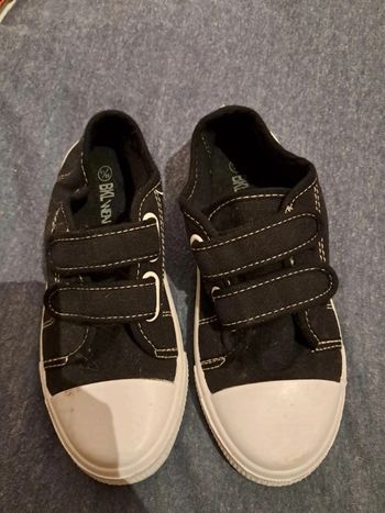Chaussures toile scratch noire 32