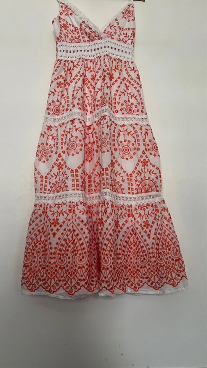 Jolie robe longue d’été en parfait état marque rossa miss taille M 100% coton - photo numéro 2