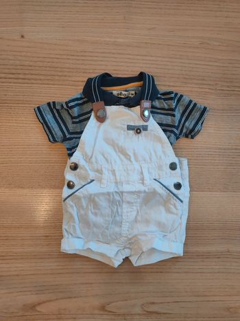 Salopette short et polo bébé