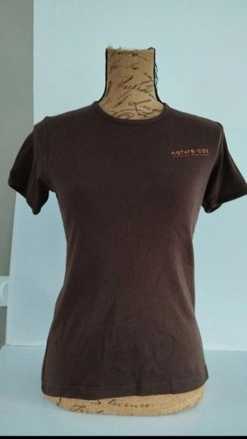 Tee-shirt marron taille l coton