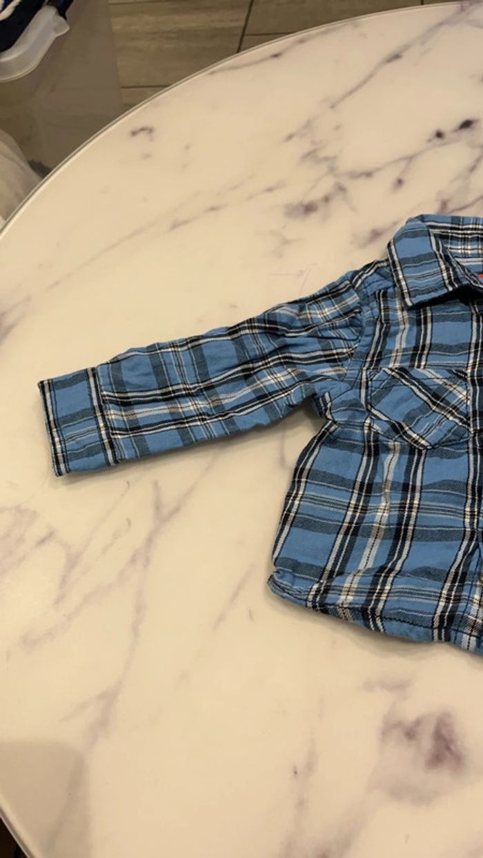 Chemise à carreaux bleue - photo numéro 3