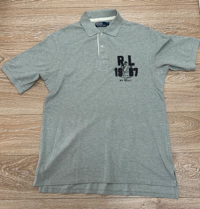 Polo gris vintage Ralph Lauren LT (Large tall) boxe  nyc 1967  -