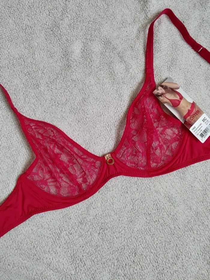 Soutien gorge triangle framboise 💗 - photo numéro 2