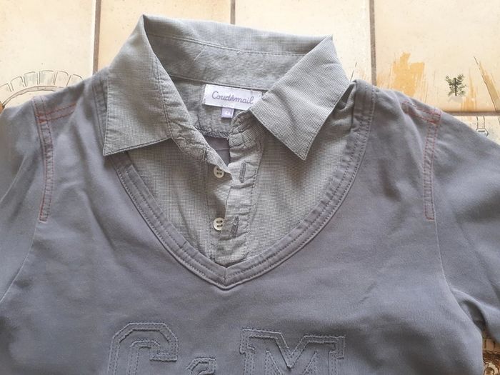 Sweet imitation chemise à carreaux gris - photo numéro 2