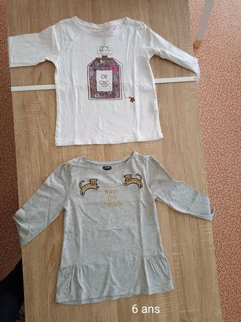 T shirt manche longue taille 6 ans