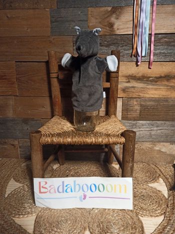 peluche marionnette loup jacadi tbe