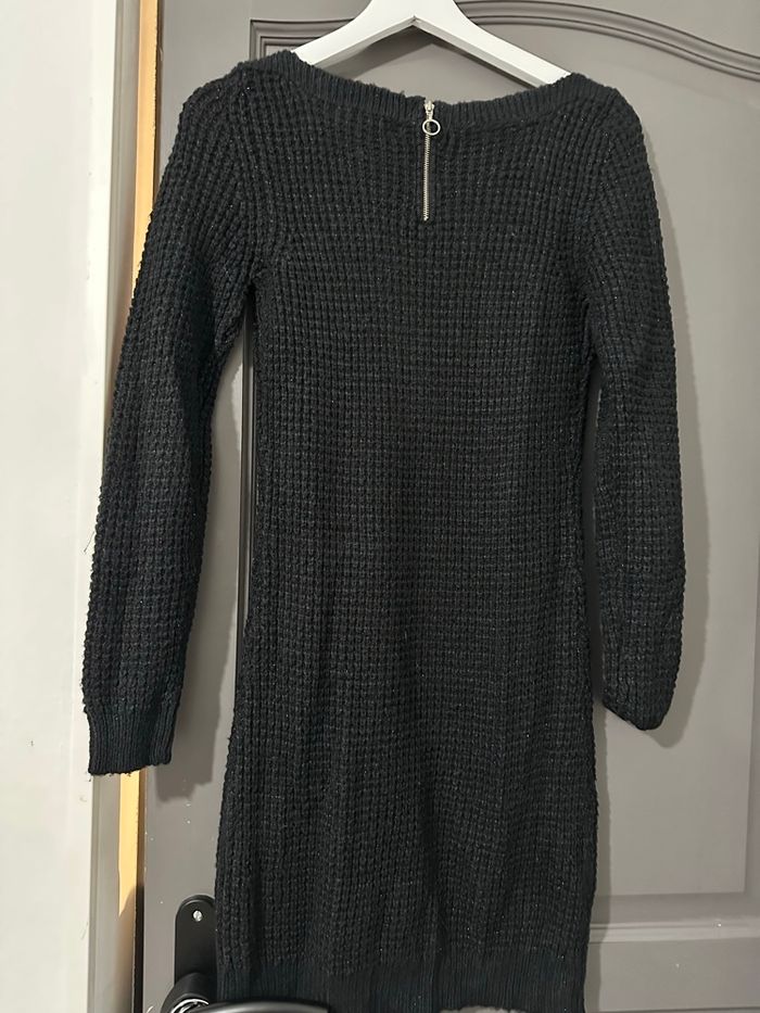 Robe pull cache cache noire  pailletée