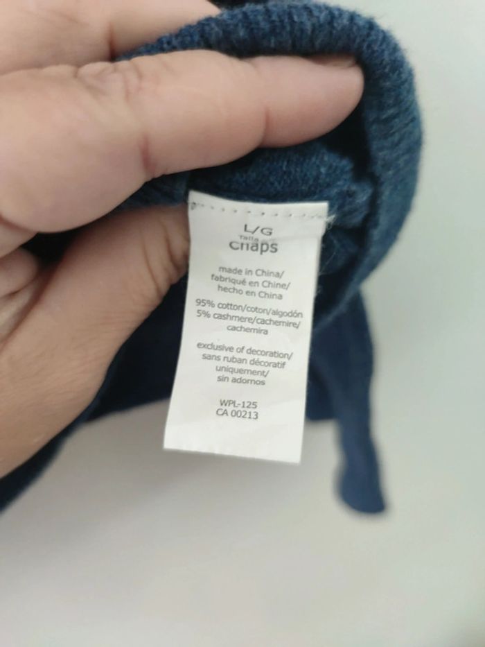 Pull col v chaps taille L - photo numéro 4