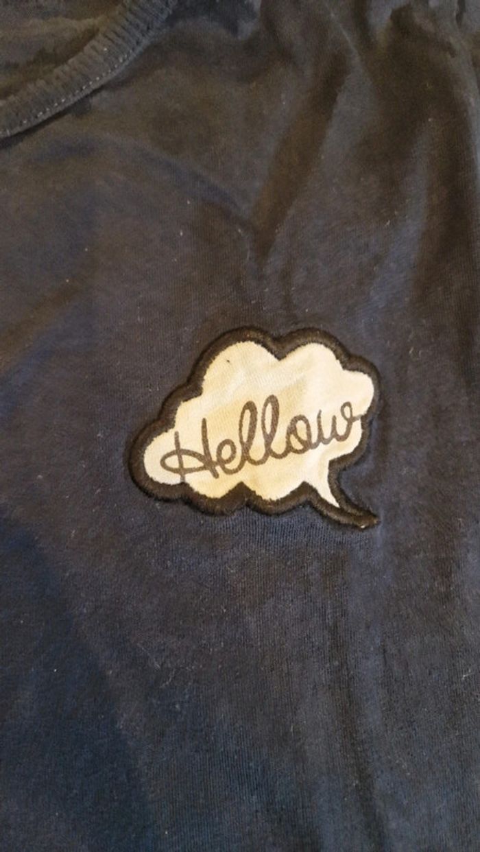 Tee shirt manches longues bleu marine Uessentiel 🤖 14 ans - photo numéro 3