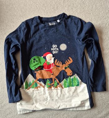 Tee-shirt manches longues 9 ans 134 cm Noël